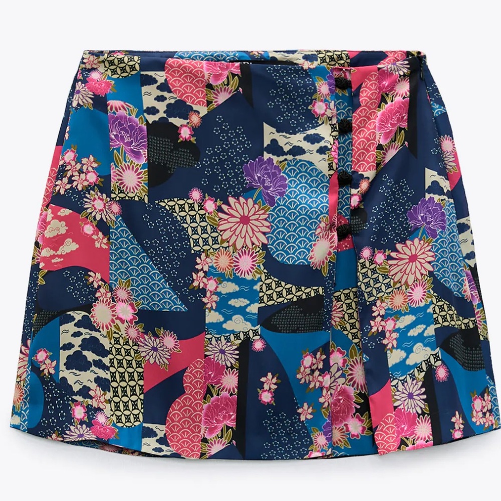 Zara multi patterned skirt - Picture 1 of 7